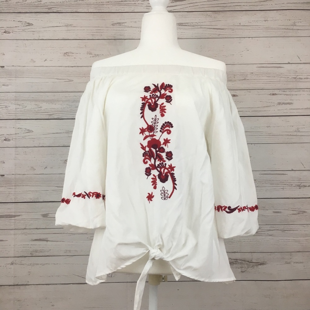 Vivid Importers Off-the-Shoulder Shirt NWOT